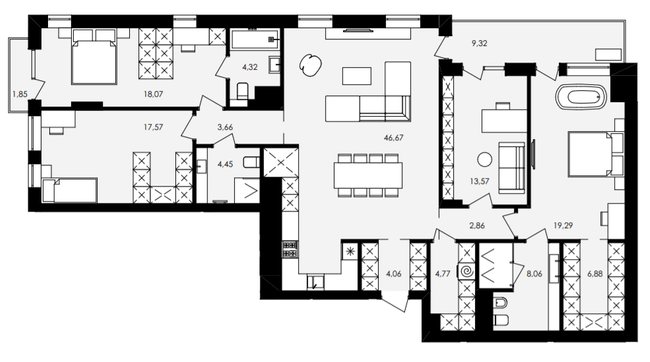4-комнатная 157.58 м² в ЖК Avalon Yard от 29 000 грн/м², Львов