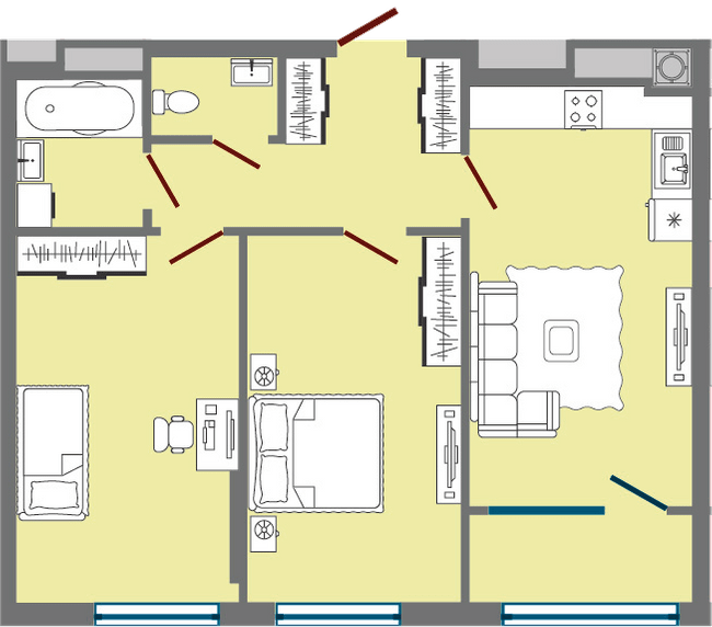 2-комнатная 68.21 м² в ЖК Greenville Park Lviv от 24 650 грн/м², Львов