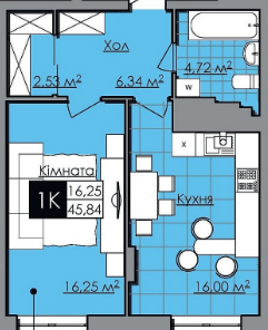 1-комнатная 45.84 м² в ЖК Нове Життя от 20 000 грн/м², Львов