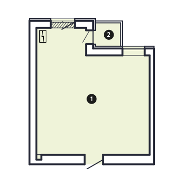 Вільне планування 38.5 м² в ЖК Comfort City від 37 000 грн/м², Запоріжжя