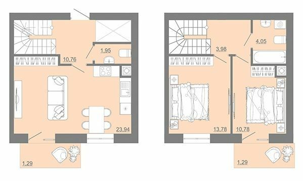 Двухуровневая 71.82 м² в ЖК Проект Панорама от 17 950 грн/м², г. Пустомыты