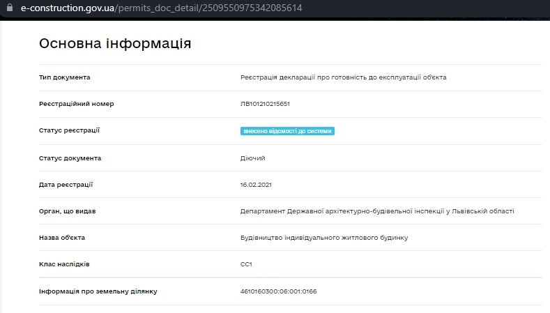 Сертификат о готовности Дом 4, ЖК Вилла Италия