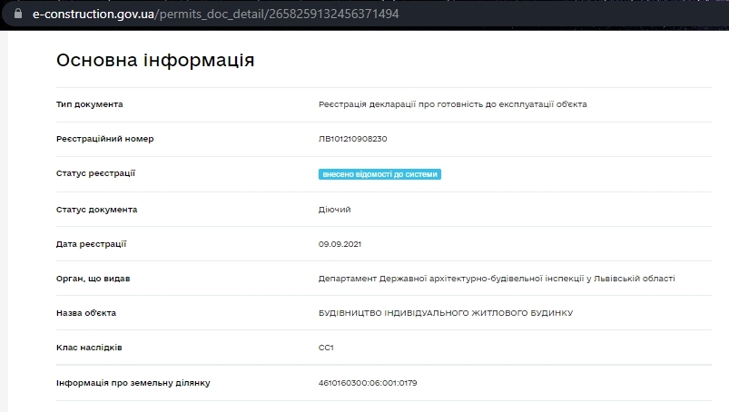 Сертификат о готовности Дом 18, ЖК Вилла Италия