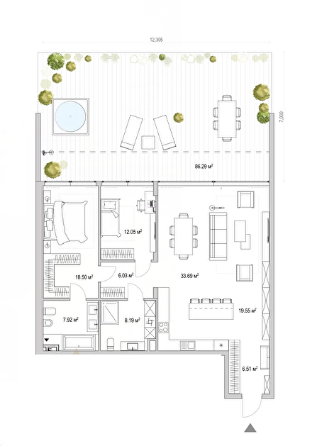 2-комнатная 129.26 м² в ЖК Lion Hills от 56 850 грн/м², с. Лесники