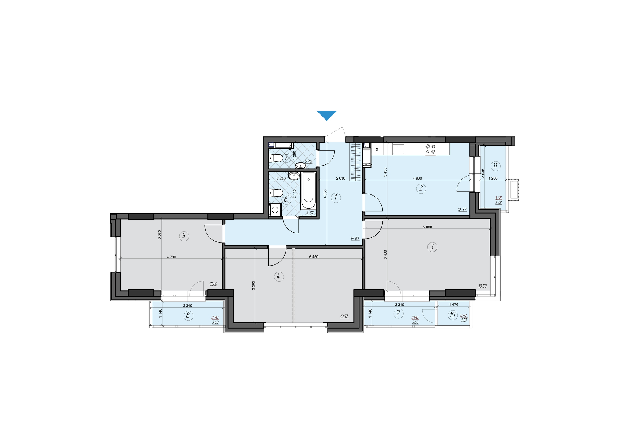 Дворівнева 124.47 м² в ЖК CRYSTAL RESIDENCE від 55 000 грн/м², Київ