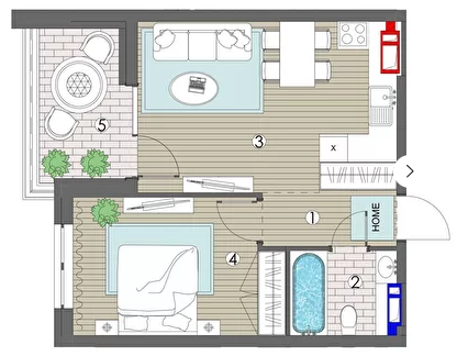 1-кімнатна 42.47 м² в ЖК MAVERICK RESIDENTIAL COMPLEX від 27 750 грн/м², Київ