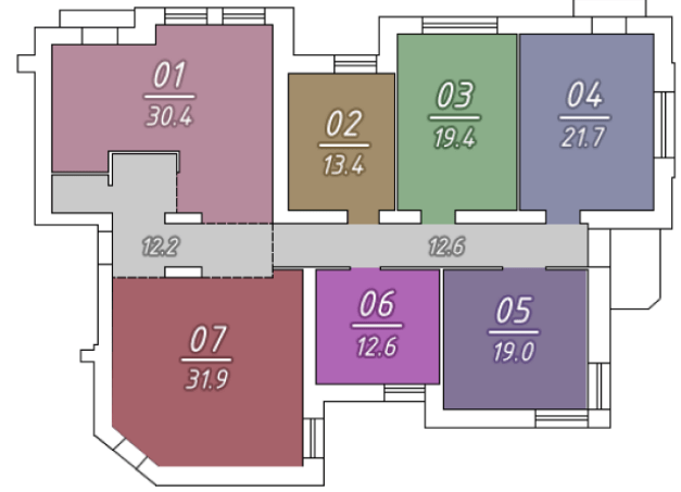 5+ комнат 177.3 м² в КД Парковый от 29 300 грн/м², Полтава