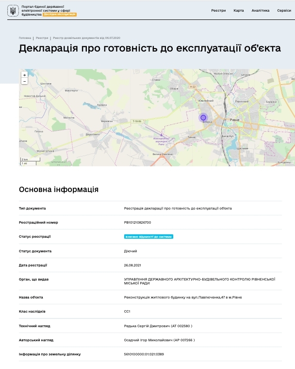 Сертификат о готовности Дом, ЖК Perfect house