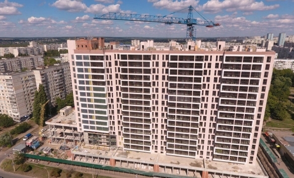 Хід будівництва ЖК Континенталь на Валентинівській, вер, 2021 рік
