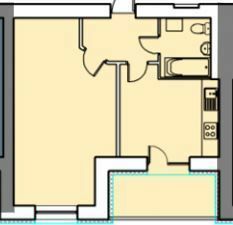 1-комнатная 47.84 м² в ЖК Эспланада от 16 050 грн/м², Сумы