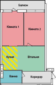 2-кімнатна 59.2 м² в ЖК на вул. Київська від 16 500 грн/м², Тернопіль