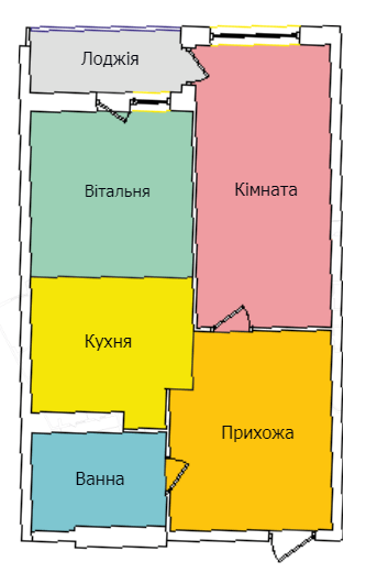 1-кімнатна 50.13 м² в ЖК на вул. Київська від 16 500 грн/м², Тернопіль