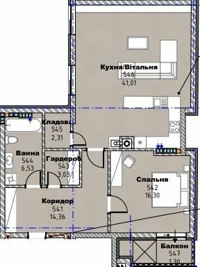 1-кімнатна 84.84 м² в КБ на вул. Коновальця, 21 від 63 550 грн/м², Львів