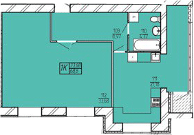 1-кімнатна 68.6 м² в ЖК Амстердам від 17 500 грн/м², Хмельницький