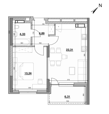 1-комнатная 53.08 м² в ЖК OK`LAND от 36 506 грн/м², Киев