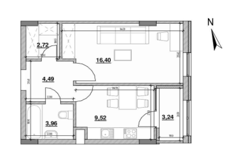 1-кімнатна 40.33 м² в ЖК Велика Британія від 31 831 грн/м², Львів