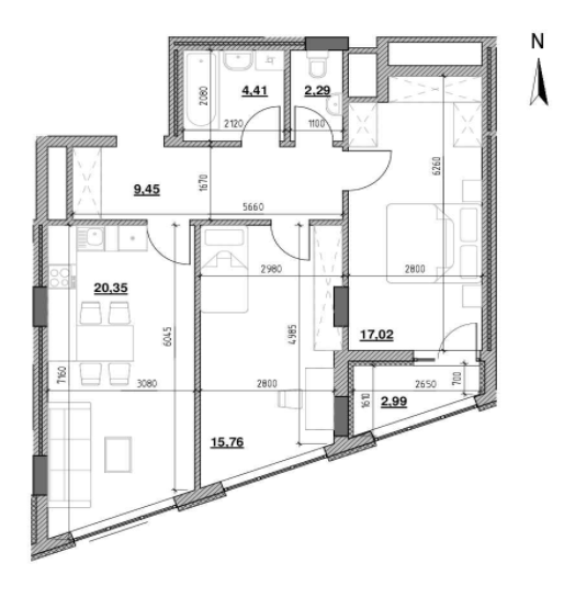 2-комнатная 72.27 м² в ЖК Голоські кручі от 29 000 грн/м², Львов