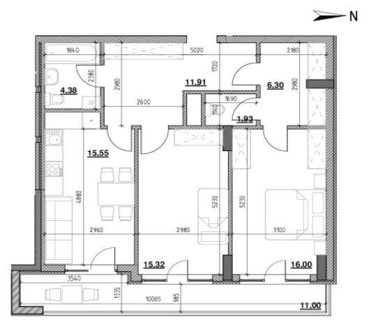 2-комнатная 74.69 м² в ЖК Голоські кручі от 29 262 грн/м², Львов