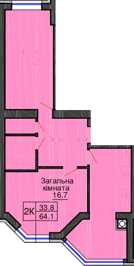 2-комнатная 64.1 м² в ЖК Sofia Nova от 30 000 грн/м², с. Новоселки