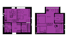 Дворівнева 63.32 м² в КБ Bulgakoff Residence від 26 600 грн/м², м. Буча
