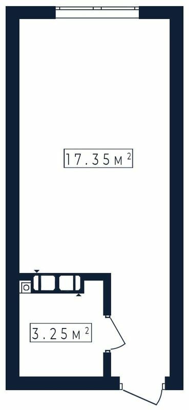 1-комнатная 20.6 м² в ЖК Everton от 23 350 грн/м², с. Софиевская Борщаговка
