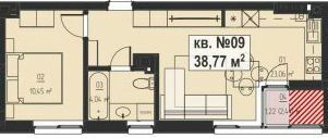 1-кімнатна 38.77 м² в ЖК CHAYKOVSKIY від 26 400 грн/м², Рівне