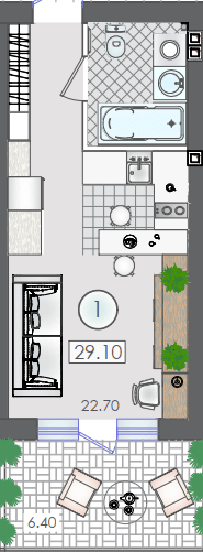Смарт 29.1 м² в ЖК Smart House від 16 350 грн/м², м. Южне