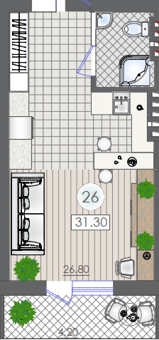 Смарт 31.3 м² в ЖК Smart House от 16 350 грн/м², г. Южное