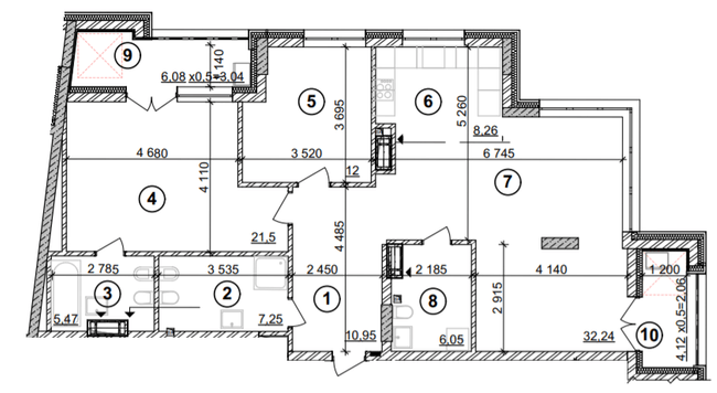 3-комнатная 108.82 м² в ЖК Crystal Park Tower от 52 000 грн/м², Киев