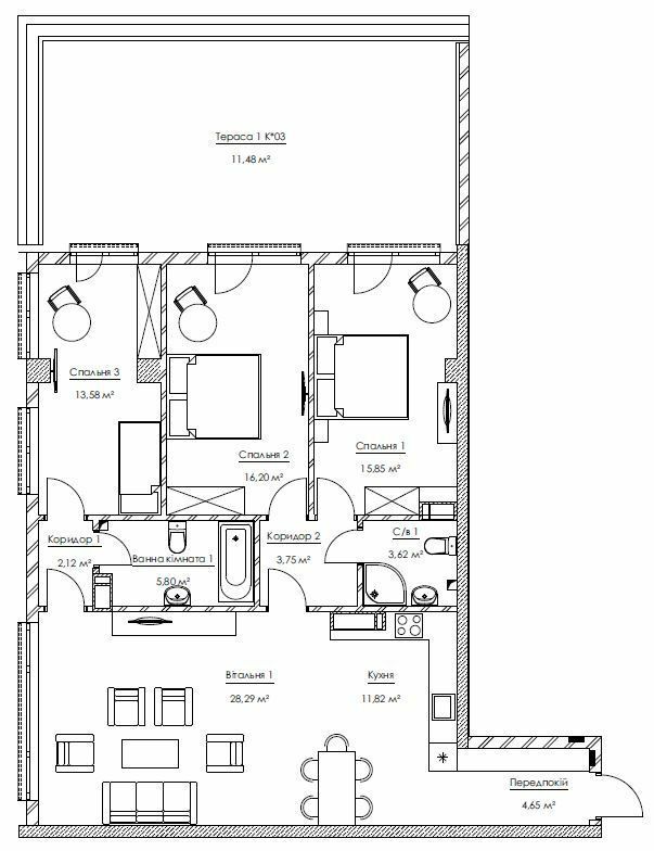 3-комнатная 117.15 м² в ЖК Franklin Concept House от 54 611 грн/м², Киев