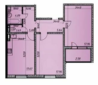 2-кімнатна 72.39 м² в ЖК Navigator 2 від 23 000 грн/м², Київ