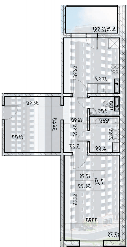 1-кімнатна 54.79 м² в ЖК Деснянський від 22 000 грн/м², Київ