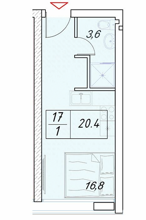 1-кімнатна 20.4 м² в Апарт-комплекс Best Resort Apartments від 32 550 грн/м², м. Чорноморск