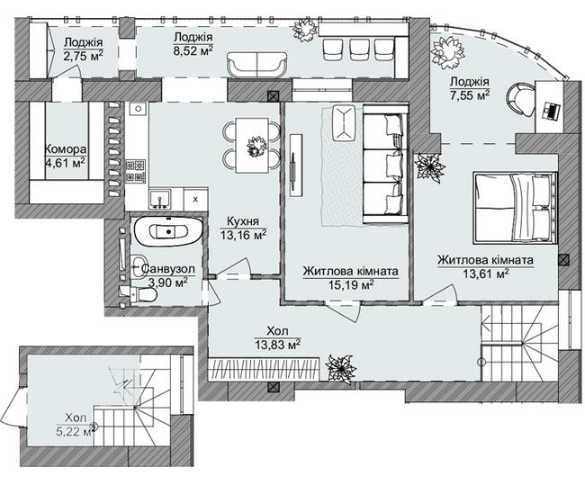 3-кімнатна 88.34 м² в ЖК Теплий дім Plus від 18 400 грн/м², с. Крижанівка