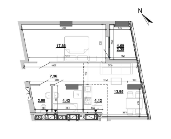 2-комнатная 53.05 м² в ЖК Містечко Підзамче от 28 159 грн/м², Львов