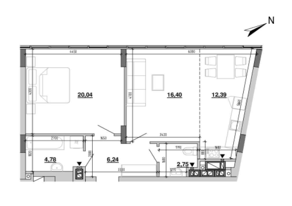 2-комнатная 62.6 м² в ЖК Містечко Підзамче от 27 536 грн/м², Львов
