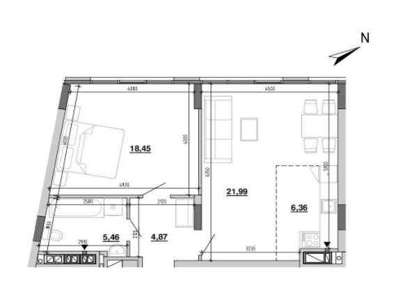 2-комнатная 57.13 м² в ЖК Містечко Підзамче от 27 260 грн/м², Львов