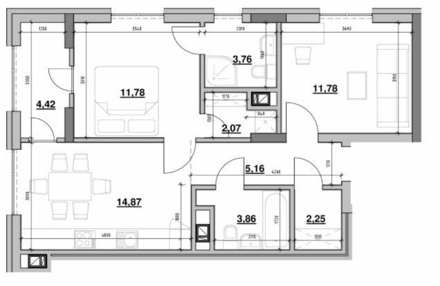 2-комнатная 59.95 м² в ЖК Вилла Погулянка от 49 150 грн/м², Львов