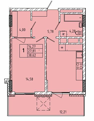 1-комнатная 38.62 м² в ЖК на ул. Миколайчука, 38 от 21 000 грн/м², Львов