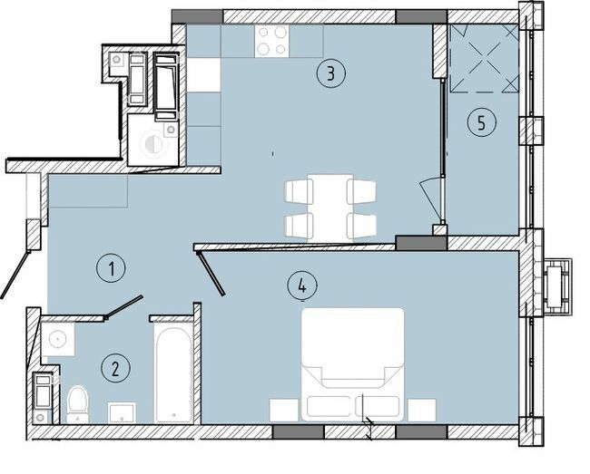 1-кімнатна 45.34 м² в ЖК Стрийська 45. Друга лінія від 31 050 грн/м², Львів