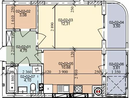 1-комнатная 39.58 м² в ЖК на ул. Трускавецкая от 20 000 грн/м², с. Сокольники