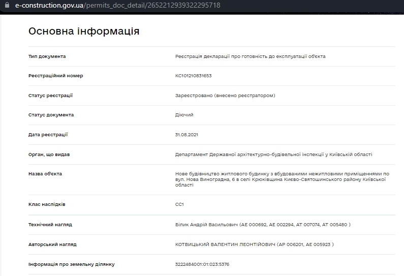 Сертификат о готовности Дом 3, ЖК Aura Center