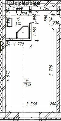 1-кімнатна 21.98 м² в БЦ Грушевський від 32 550 грн/м², Дніпро