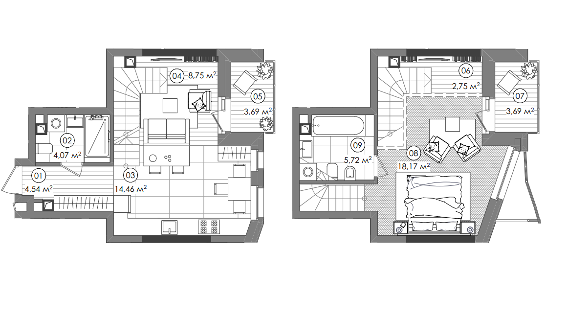 Дворівнева 70.56 м² в ЖК Creator City від 51 300 грн/м², Київ