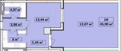 1-комнатная 45.9 м² в ЖК Capital Tower от 27 000 грн/м², Чернигов