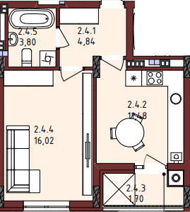 1-комнатная 37.8 м² в ЖК New от 25 900 грн/м², Львов
