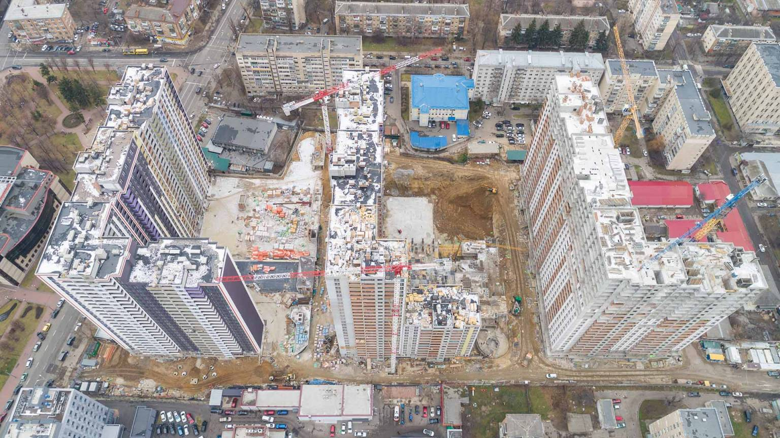 Ход строительства ЖК OK`LAND, ноя, 2021 год