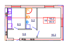 1-кімнатна 35.5 м² в ЖК Козацький Гай 2 від 34 850 грн/м², Київ