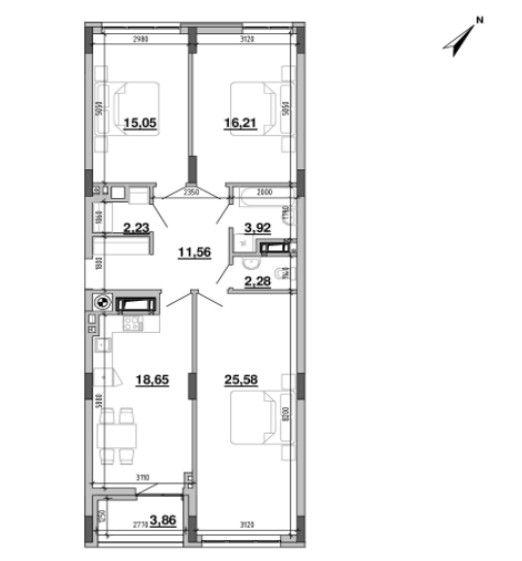 3-комнатная 97.41 м² в ЖК Містечко Підзамче от 22 147 грн/м², Львов