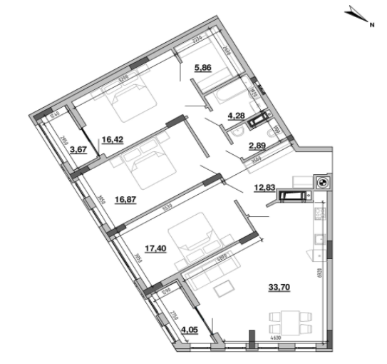 3-комнатная 117.97 м² в ЖК Містечко Підзамче от 22 304 грн/м², Львов